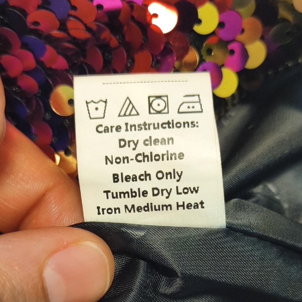 Kids Multicolor Sequin Bomber Jacket - Picture 6 of 7